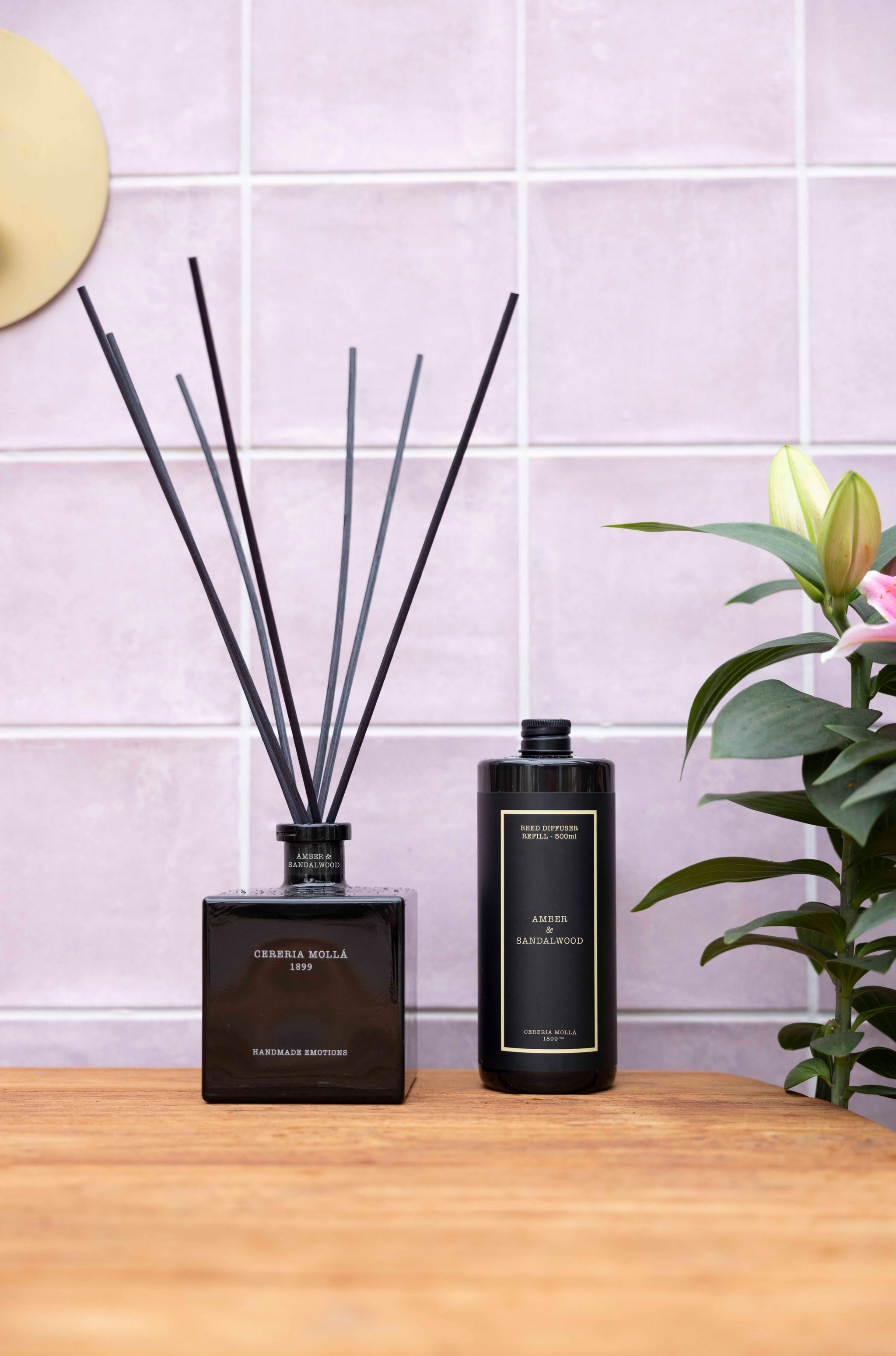 Amber & Sandalwood 500ml Reed Diffuser